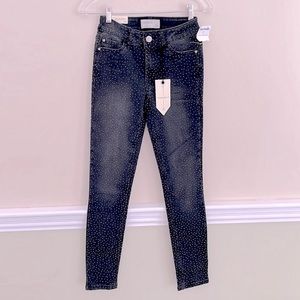BANJARA Black Studded Mid Rise Ankle Jeans 1/24 NWT